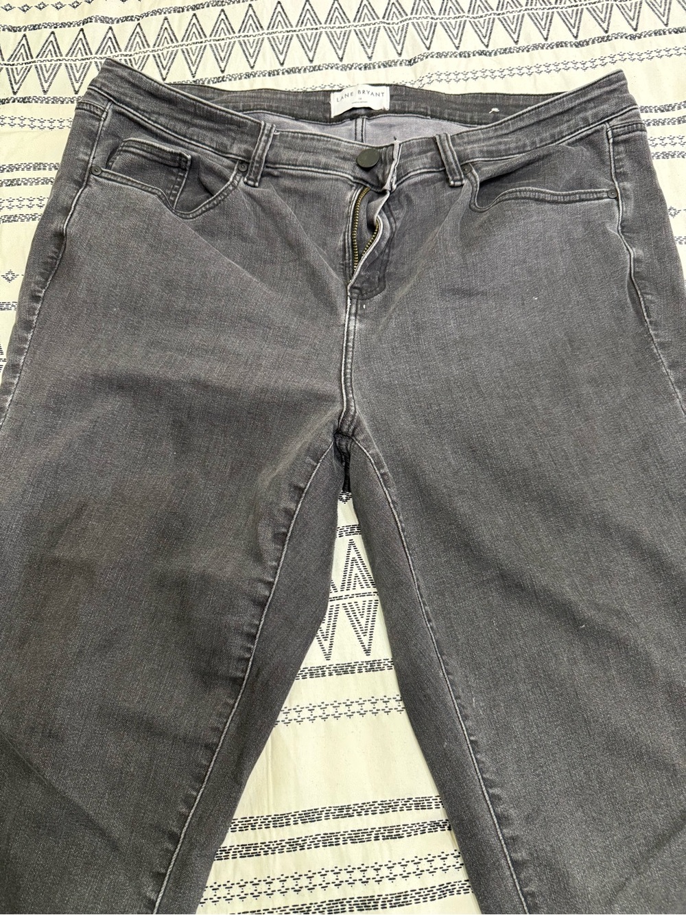 Lane Bryant Charcoal Straight Leg Jeans